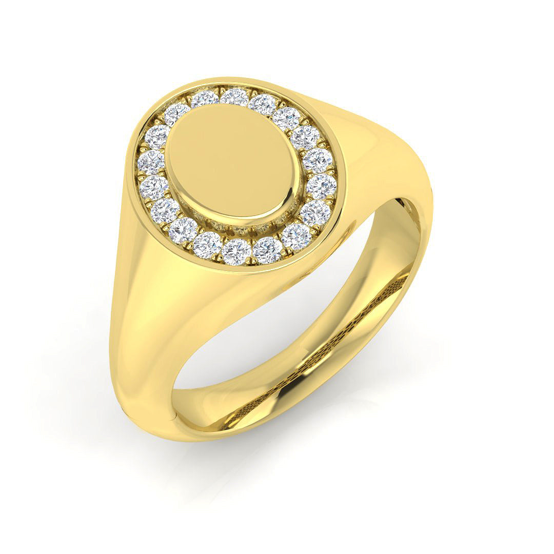 18ct Yellow Gold 0.22ct G SI2 Diamond Ring