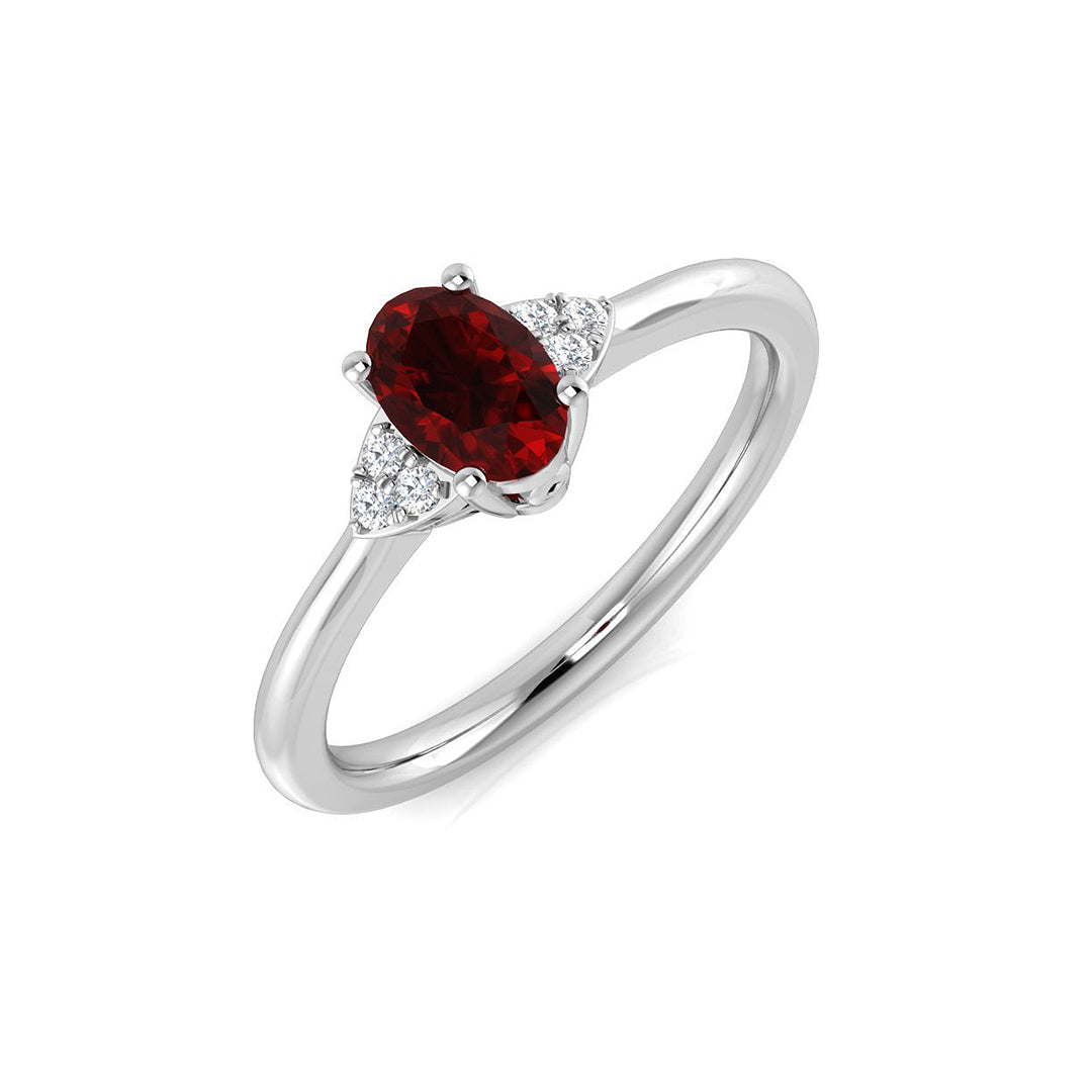 9ct White Gold 0.52ct Ruby Ring