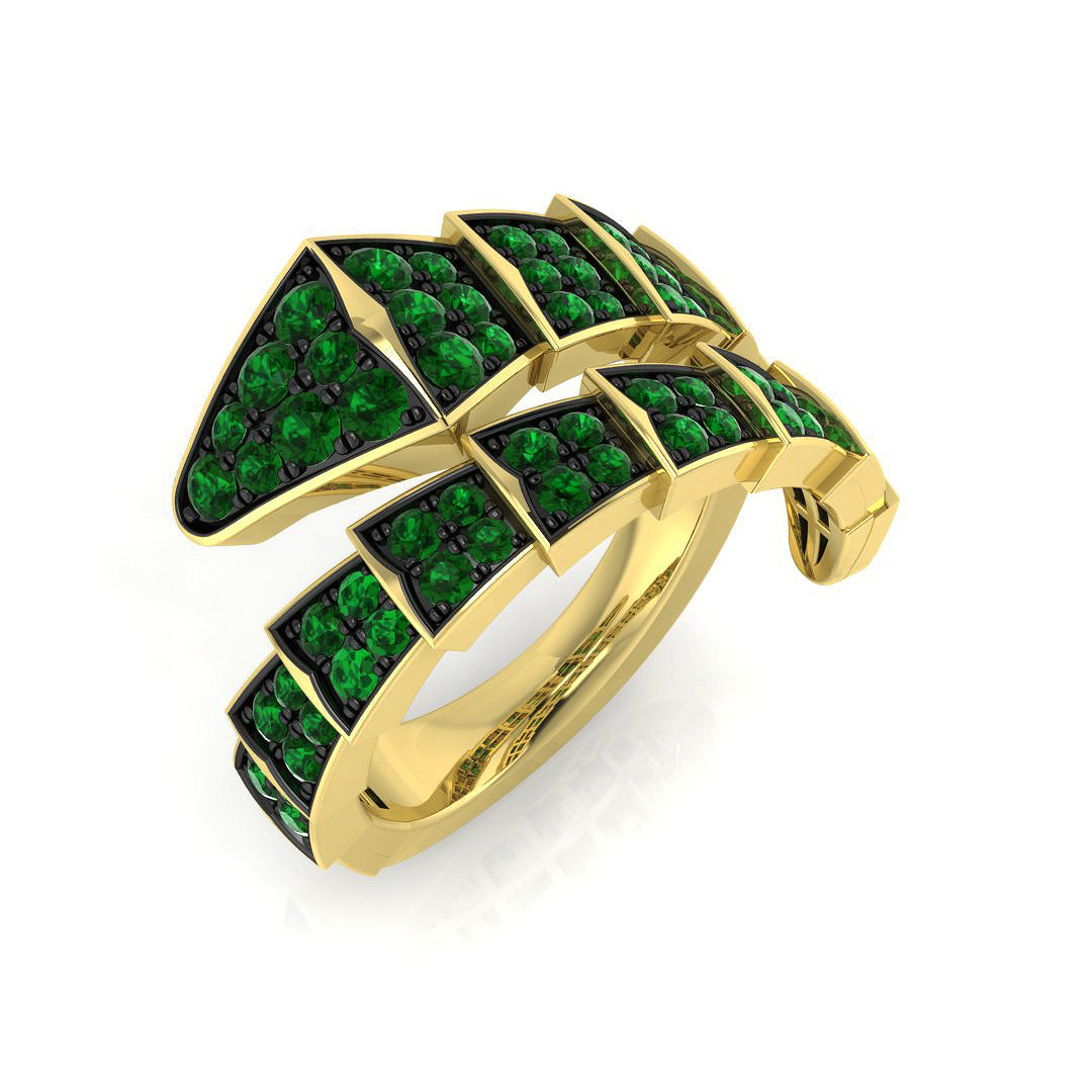9ct Yellow Gold 1.20ct Green Diamond Ring