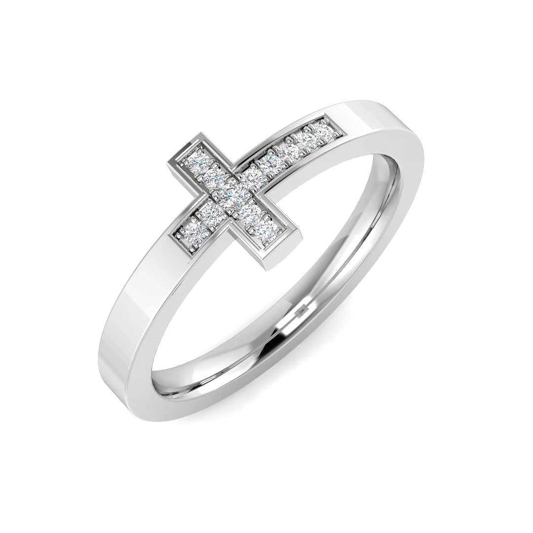 9ct White Gold 0.05ct G SI2 Diamond Ring