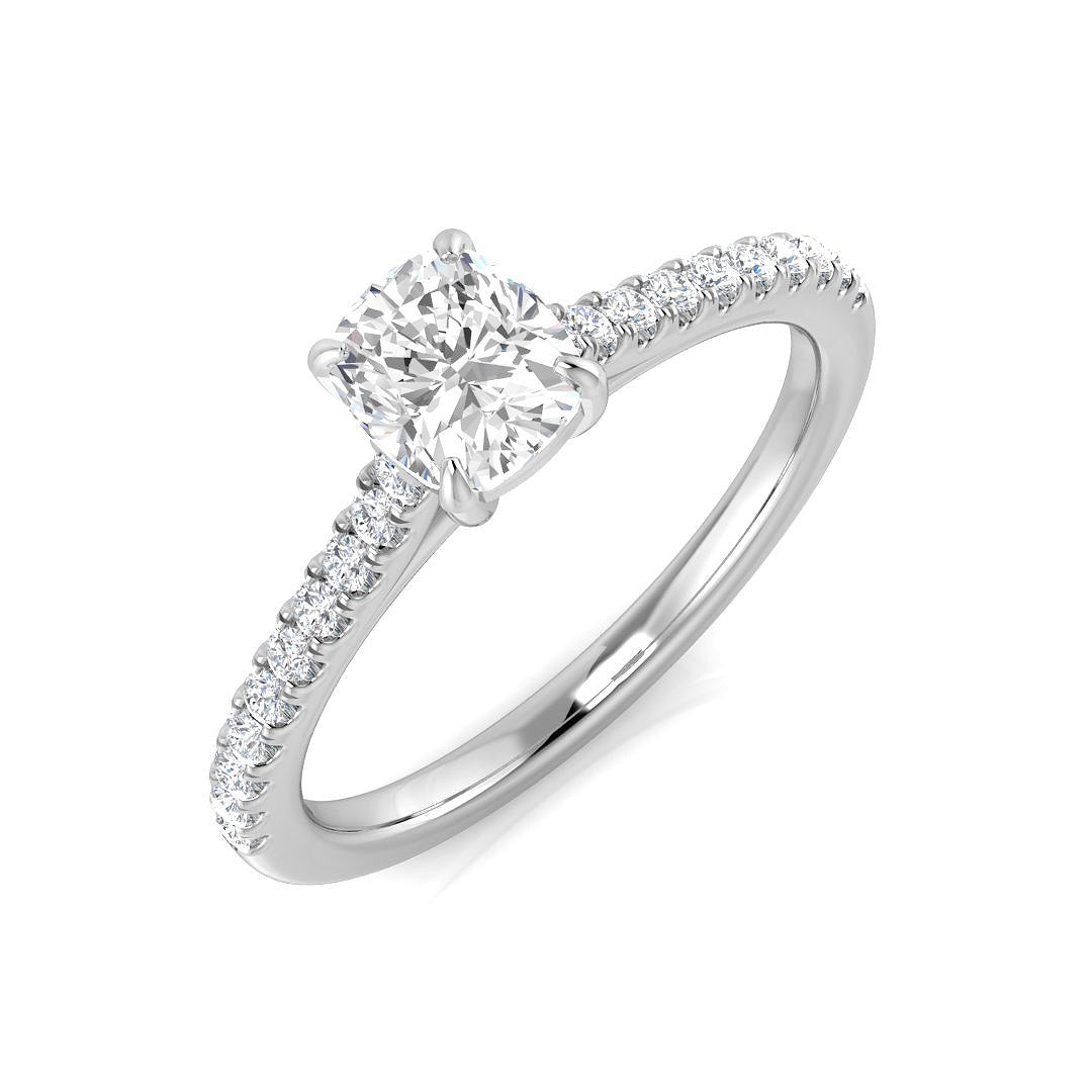 Platinum 0.85ct F SI1 Diamond Ring