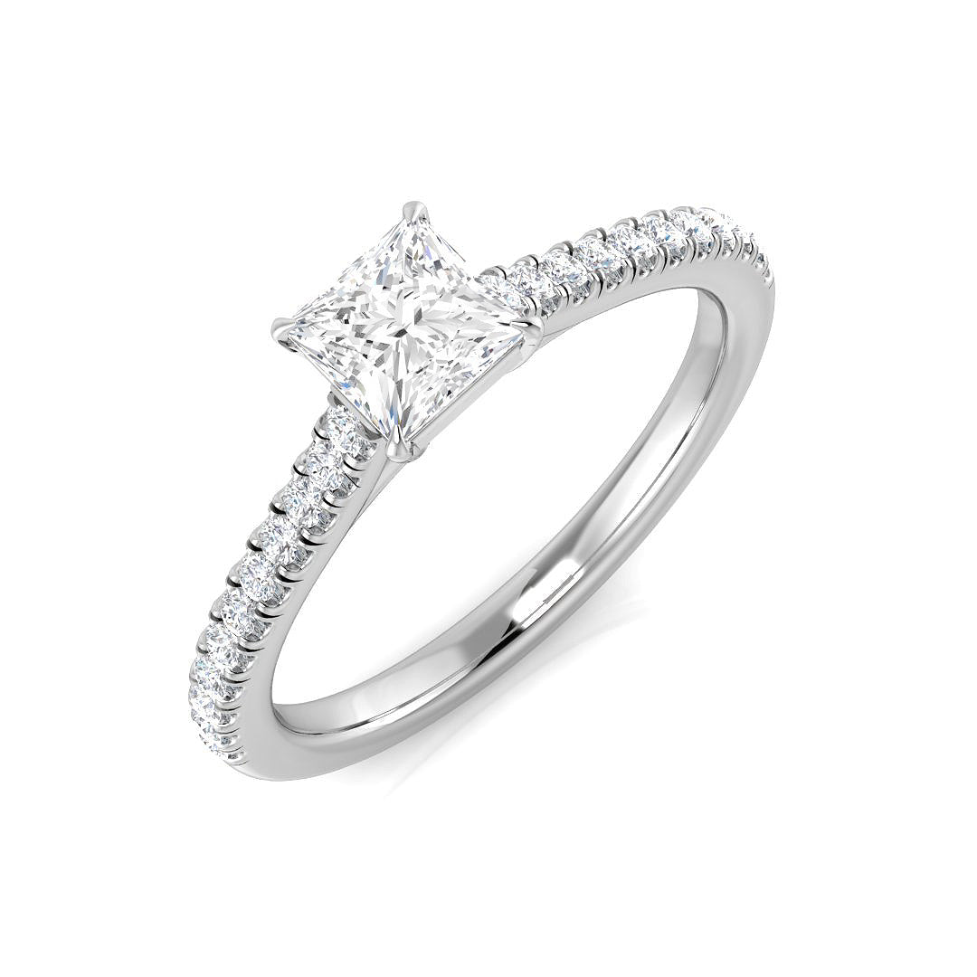 Platinum 0.85ct H SI1 Diamond Ring