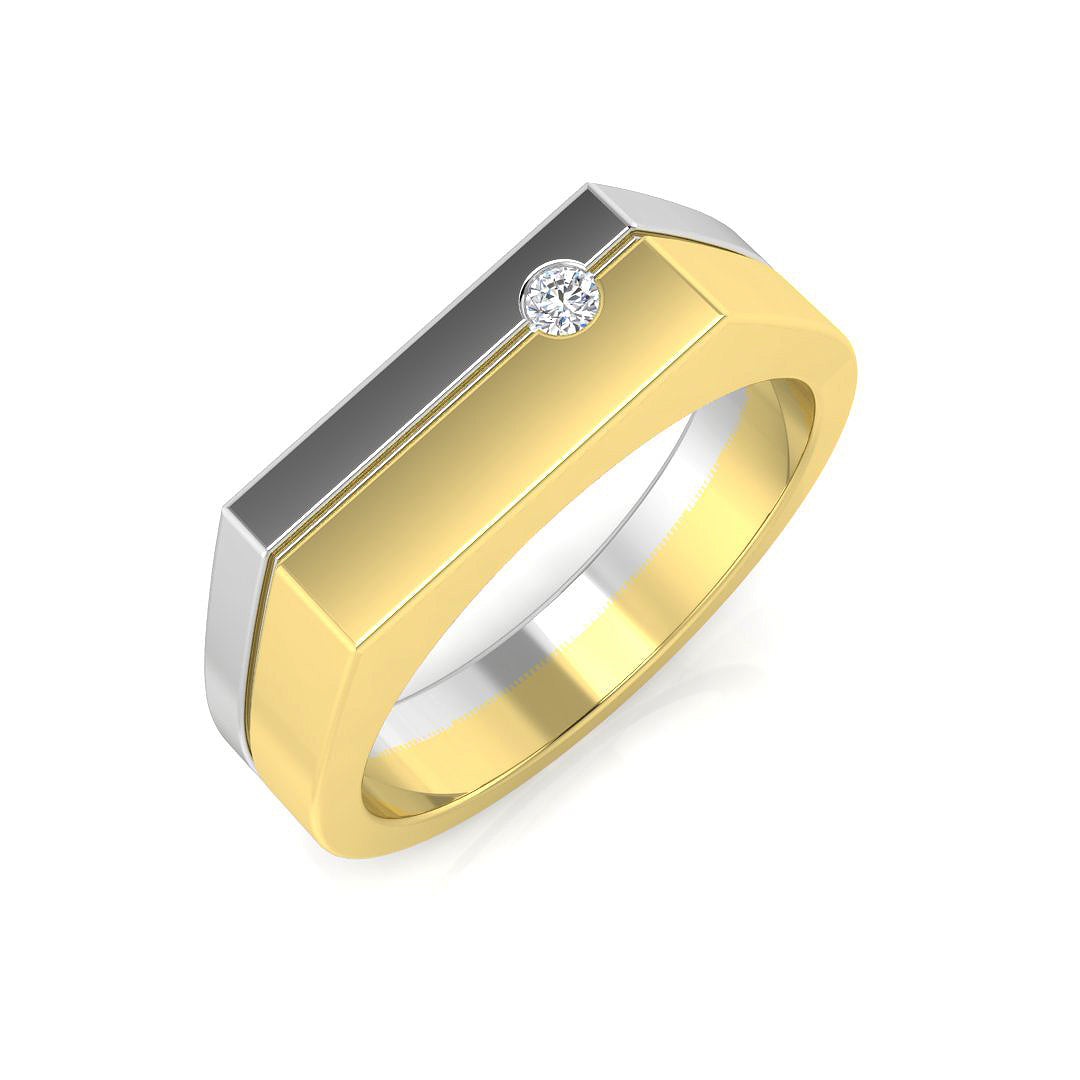 18ct Two-Tone Gold 0.06ct G SI1 Diamond Ring