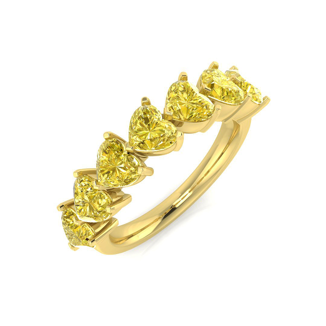 18ct Yellow Gold 3.10ct Yellow Diamond Ring