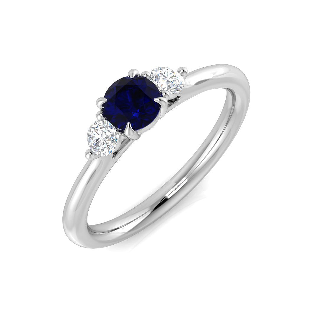 Platinum 0.60ct Blue Sapphire Ring