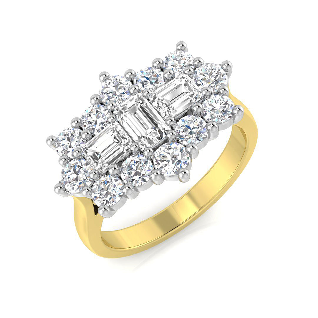 18ct Two-Tone Gold 1.87ct Diamond Ring