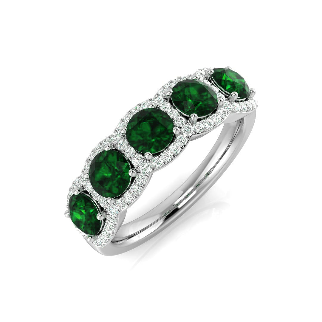 Platinum 1.55ct Emerald Ring