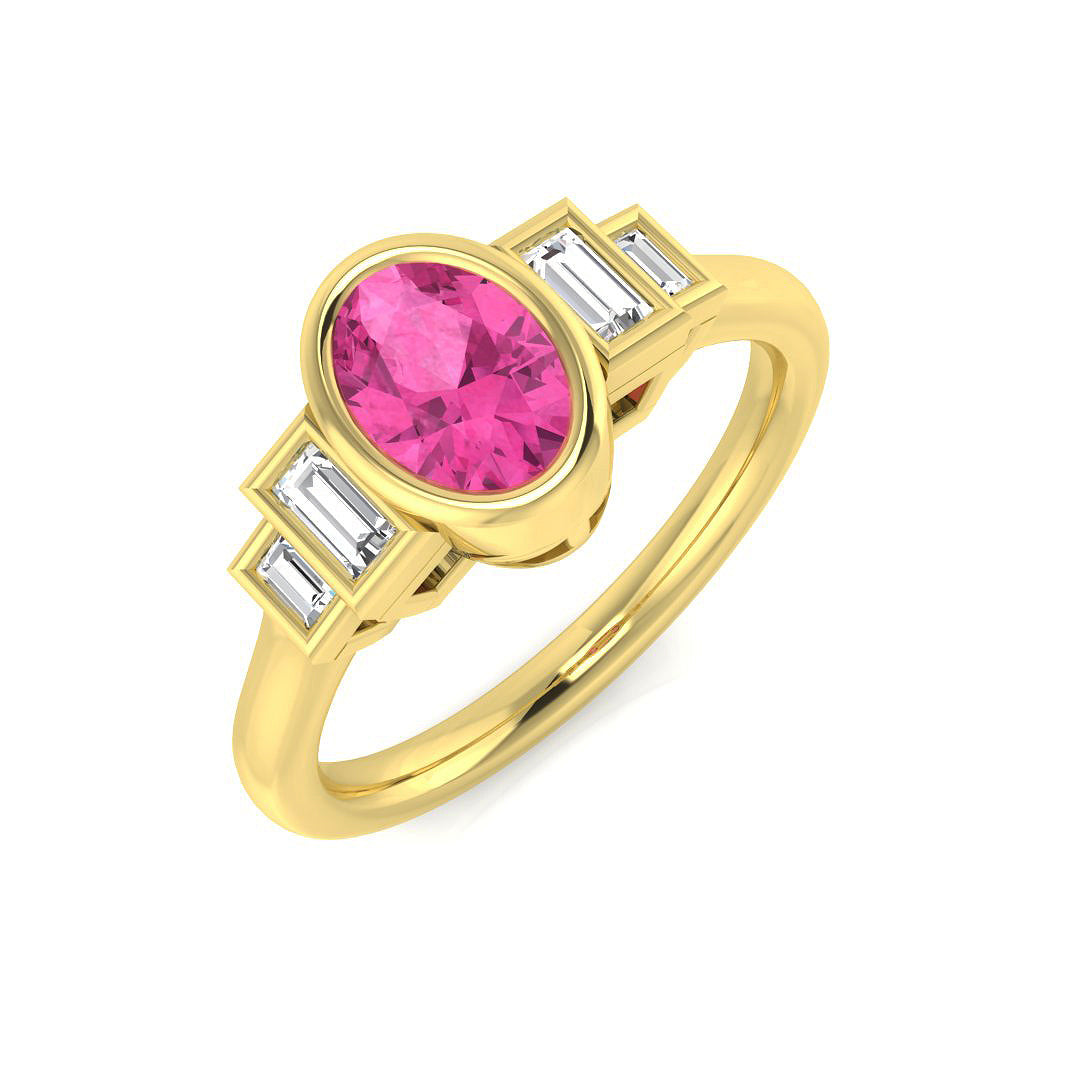 18ct Yellow Gold 0.94ct Multi Sapphire Ring