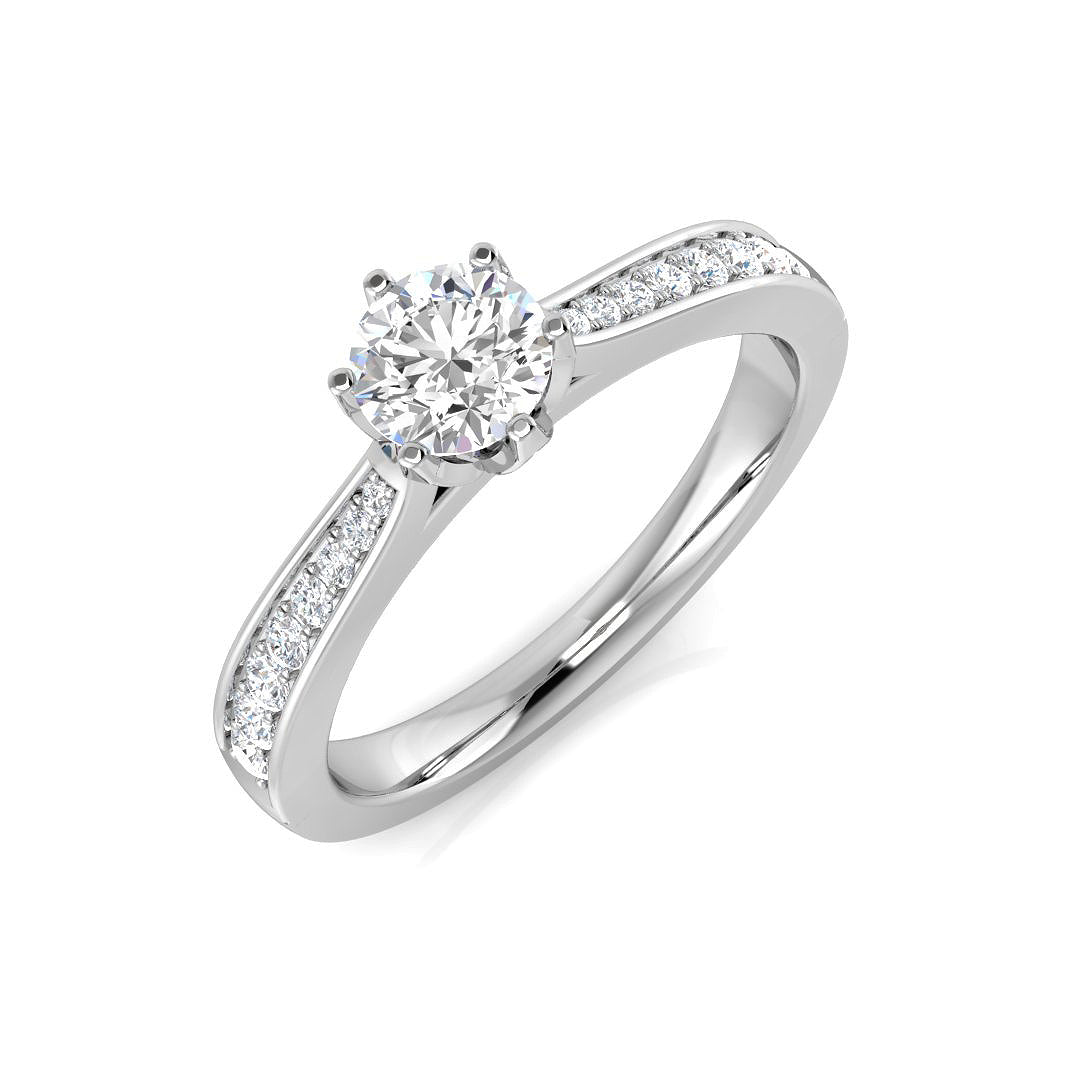 9ct White Gold 0.54ct G I1 Diamond Ring