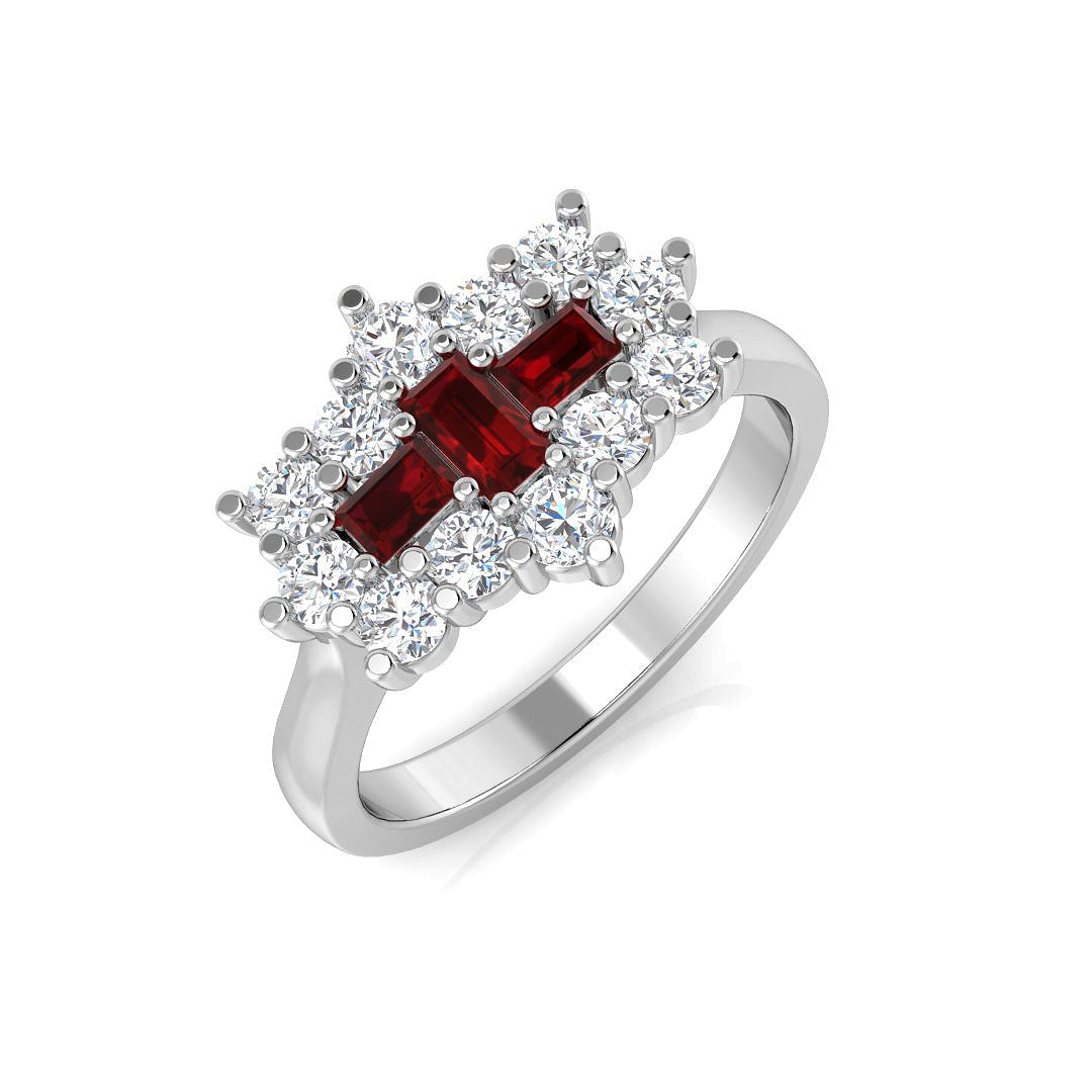 Platinum 1.04ct Ruby Ring