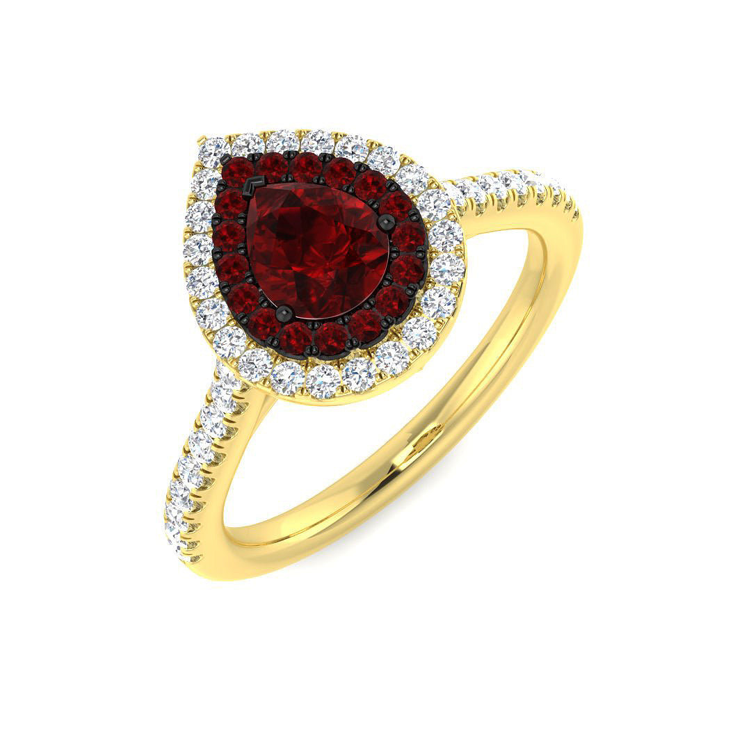 18ct Yellow Gold 0.81ct Ruby Ring