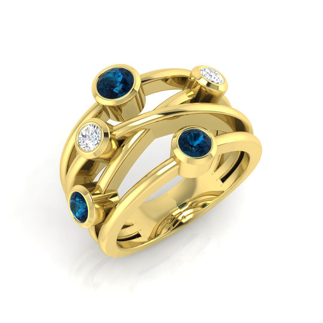 9ct Yellow Gold 0.92ct G SI2 Diamond Ring