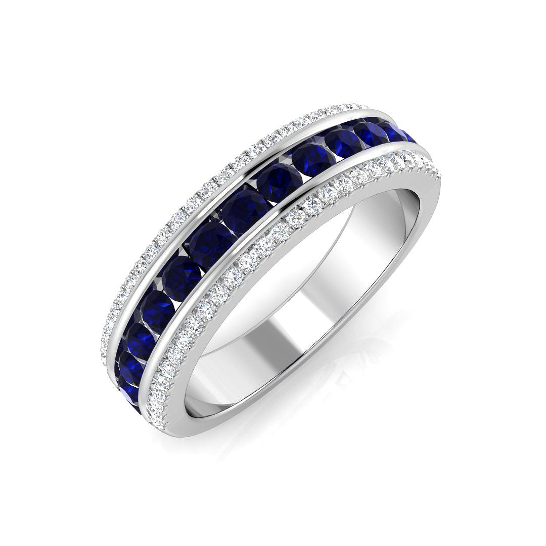 Platinum 0.89ct Blue Sapphire Ring