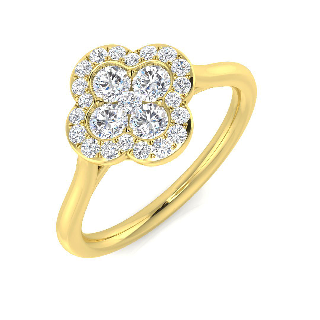 18ct Yellow Gold 0.49ct G SI2 Diamond Ring