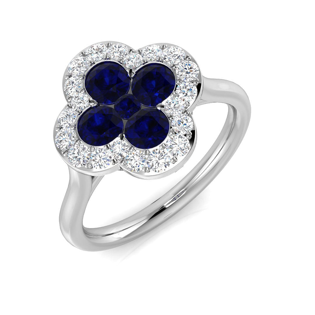 Platinum 1.45ct Blue Sapphire Ring