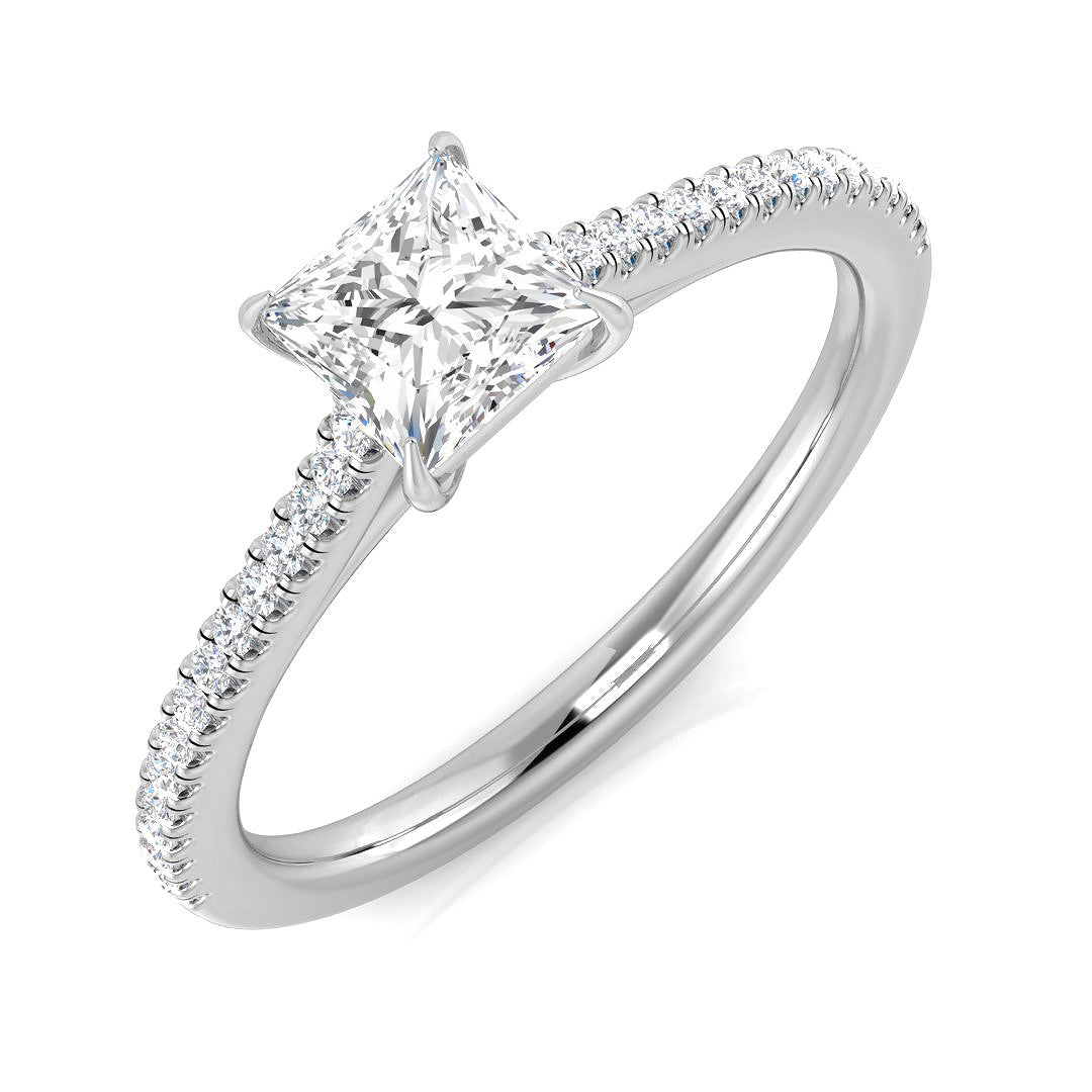 Platinum 0.61ct E SI2 Diamond Ring