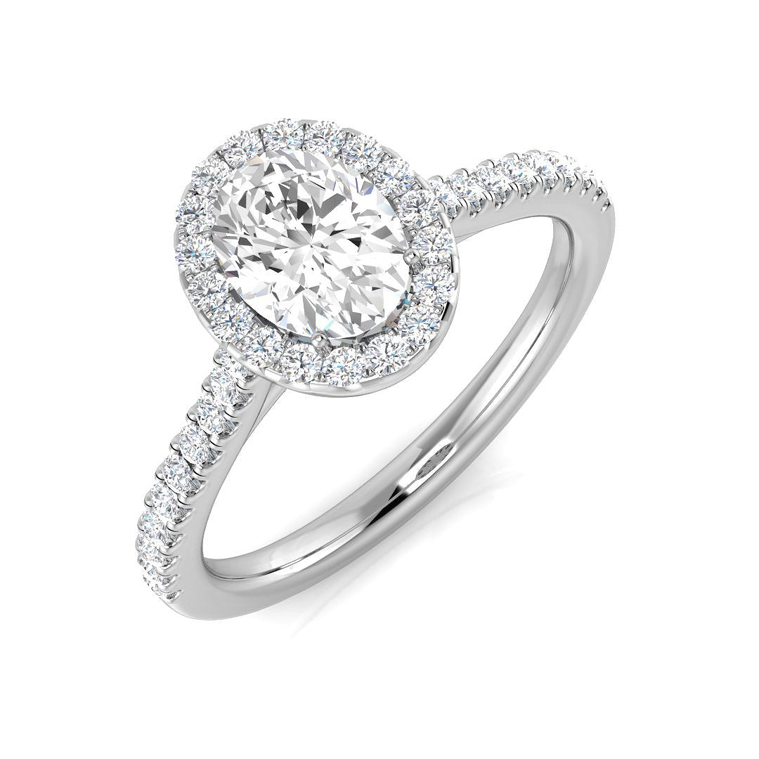 Platinum 0.94ct G SI1 Diamond Ring