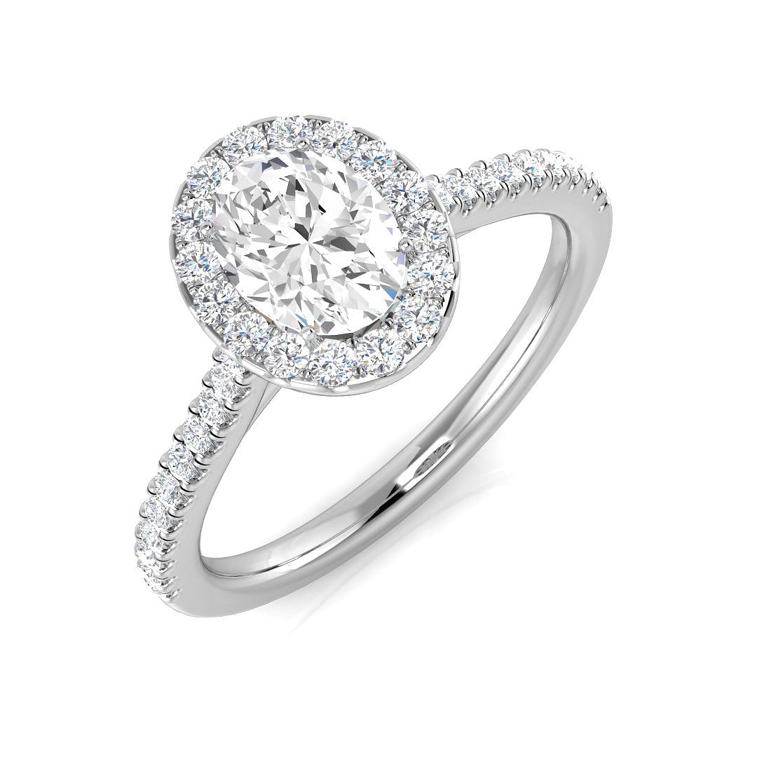 Platinum 0.88ct G VS2 Diamond Ring
