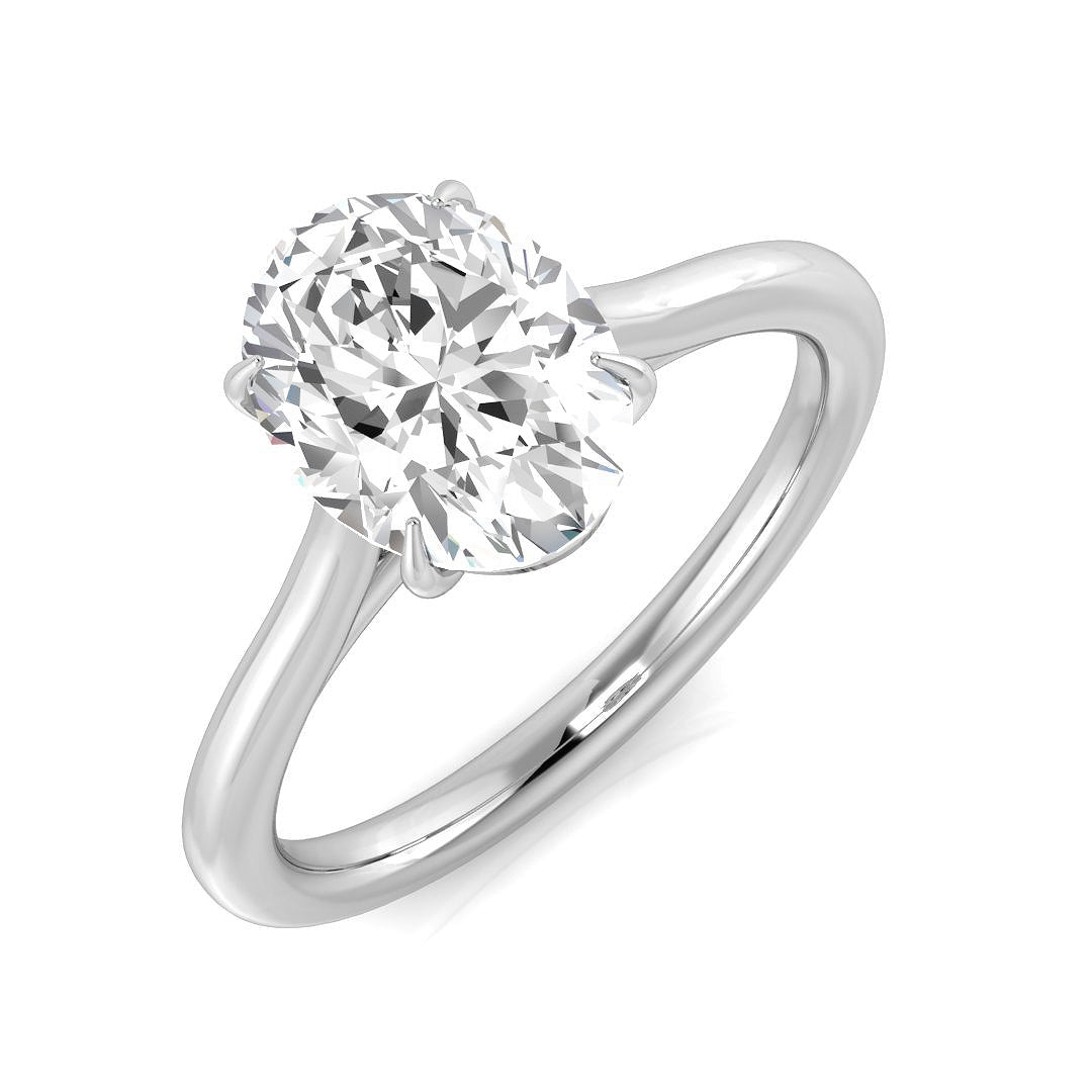 Platinum 1.51ct F SI2 Diamond Ring