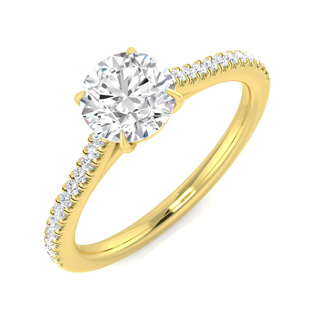 18ct Yellow Gold 0.99ct M I2 Diamond Ring