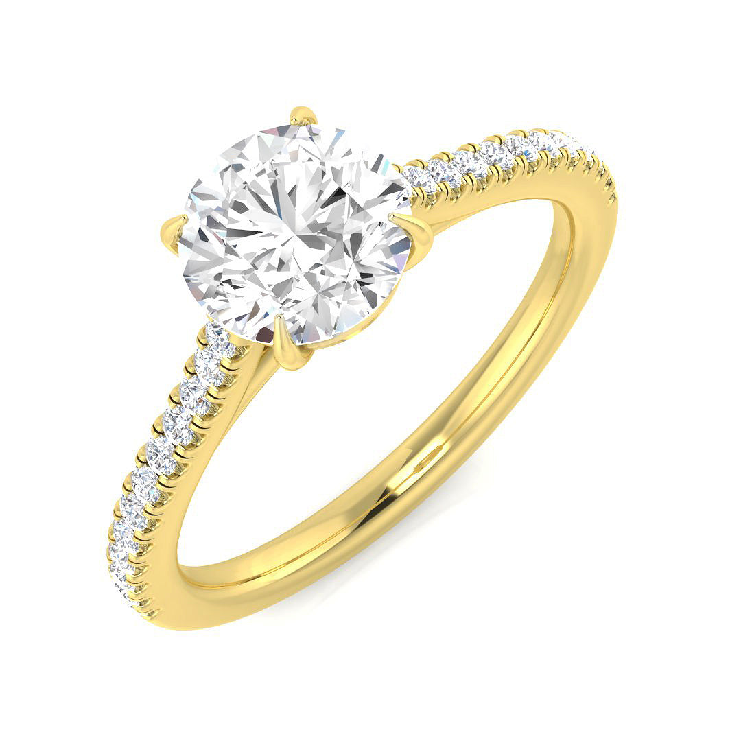 18ct Yellow Gold 1.20ct H I2 Diamond Ring