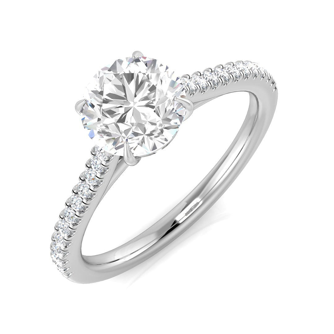 Platinum 1.32ct H SI2 Diamond Ring