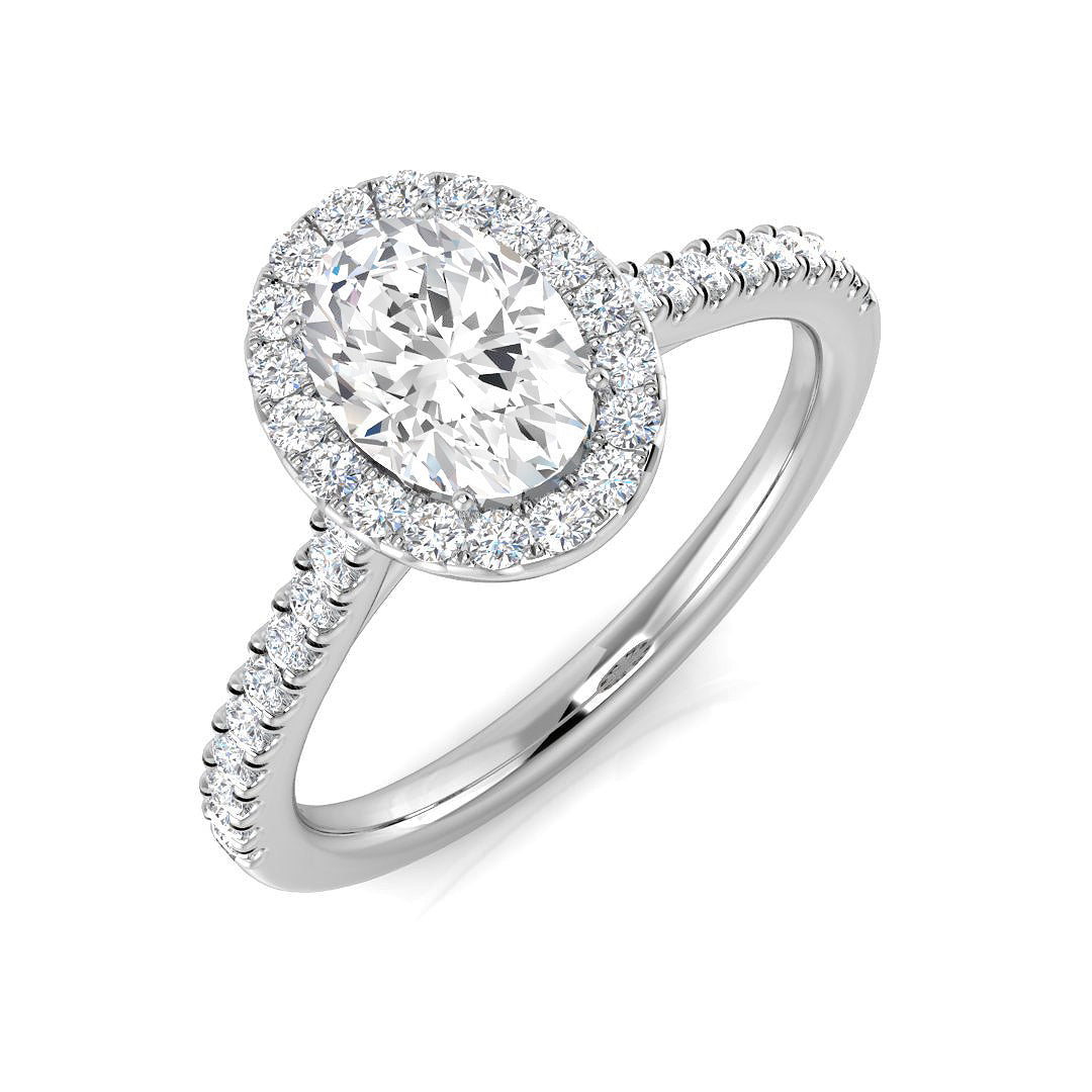 Platinum 1.00ct F SI1 Diamond Ring
