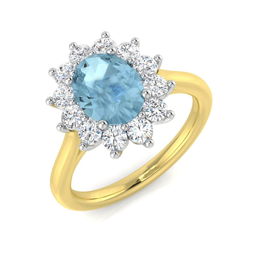 9ct Yellow Gold 2.29ct Aquamarine Ring
