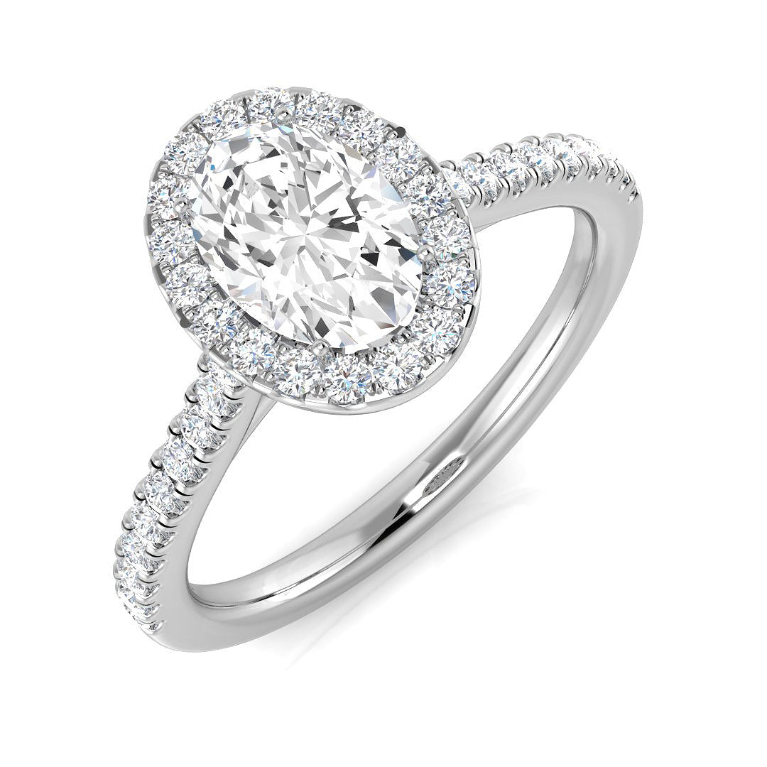 Platinum 0.95ct D VS2 Diamond Ring