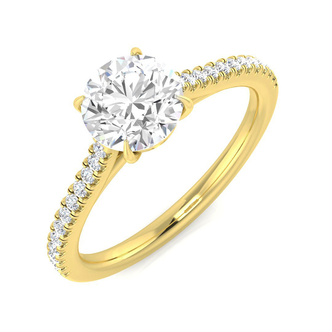 18ct Yellow Gold 1.24ct M I1 Diamond Ring