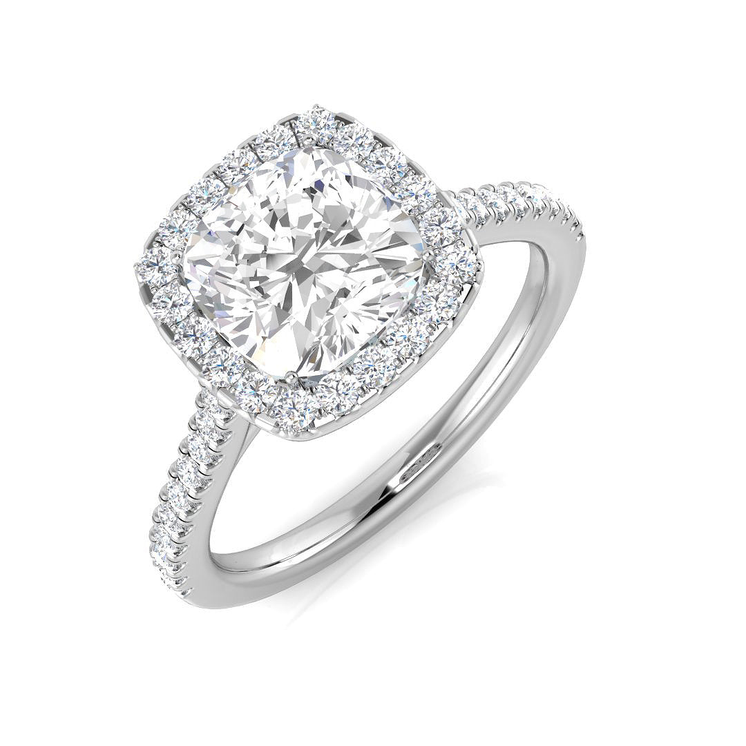 Platinum 2.27ct E VS2 Laboratory Grown CVD Ring