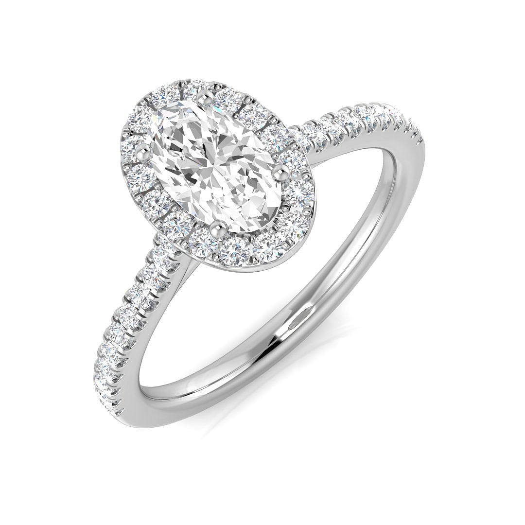 Platinum 0.71ct G SI2 Diamond Ring
