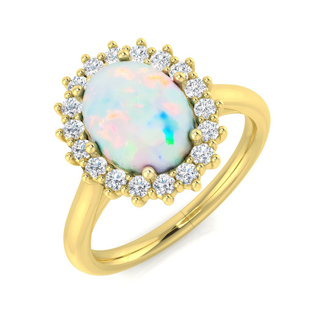 9ct Yellow Gold 1.46ct Opal Ring