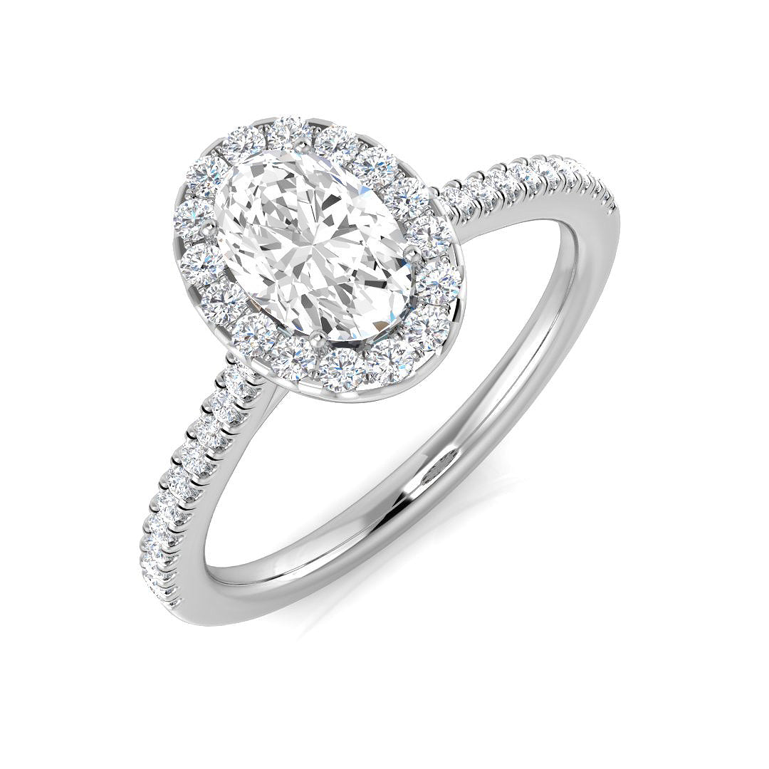 Platinum 0.82ct H SI2 Diamond Ring