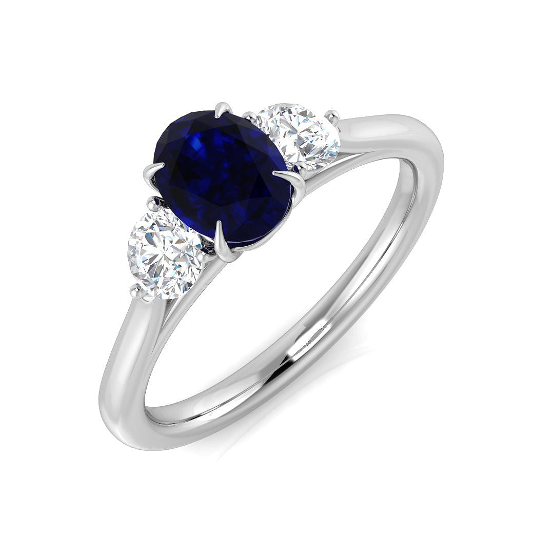 Platinum 1.21ct Blue Sapphire Ring