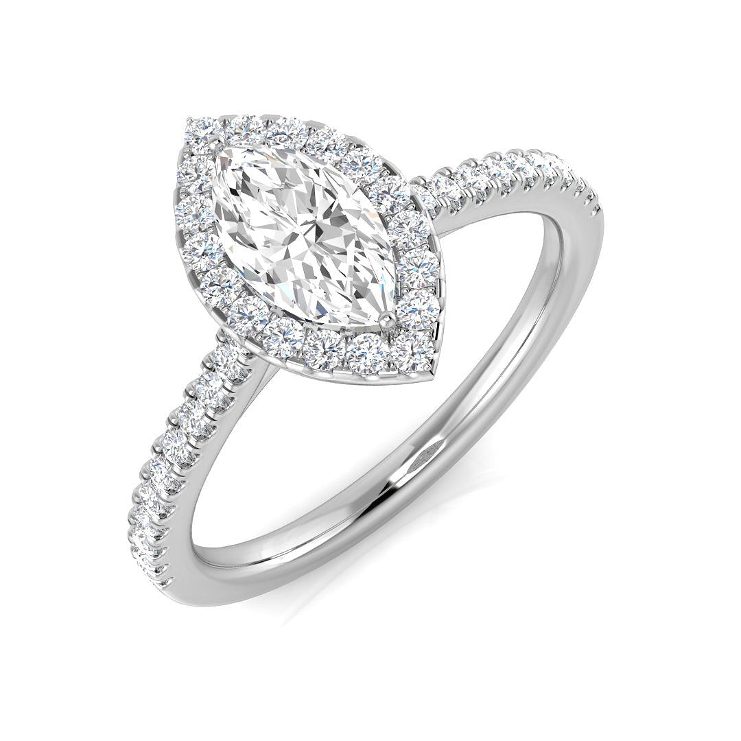 Platinum 0.76ct E SI2 Diamond Ring
