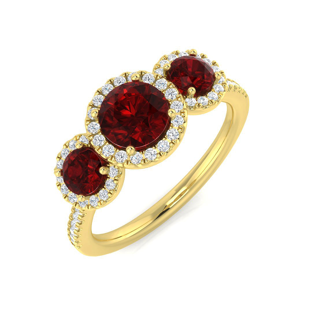18ct Yellow Gold 1.70ct Ruby Ring