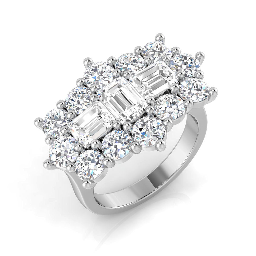 Platinum 4.08ct G VS2 Diamond Ring