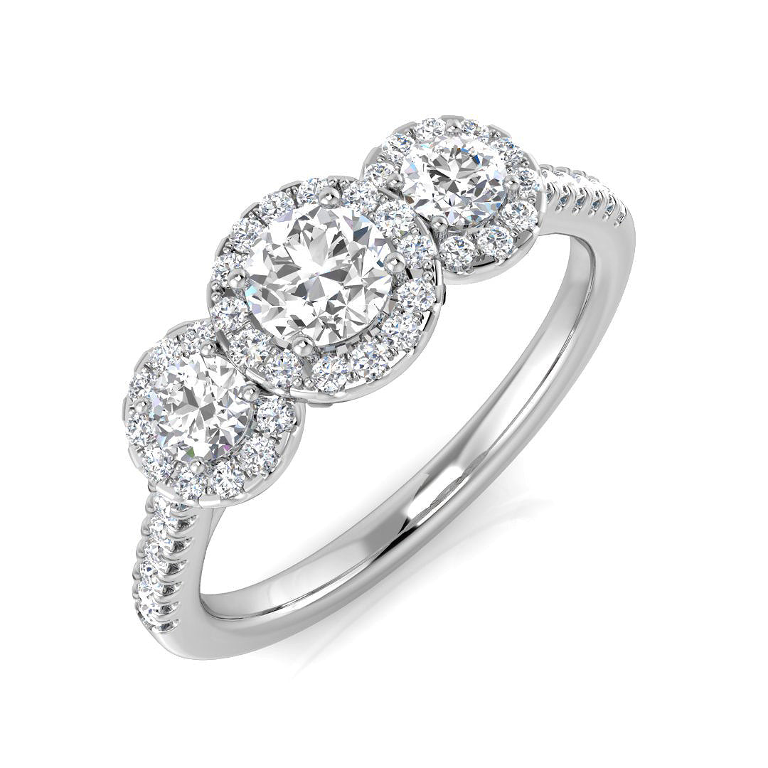 Platinum 0.73ct G SI2 Diamond Ring