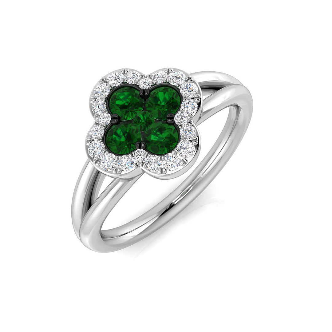 Platinum 0.64ct Emerald Ring