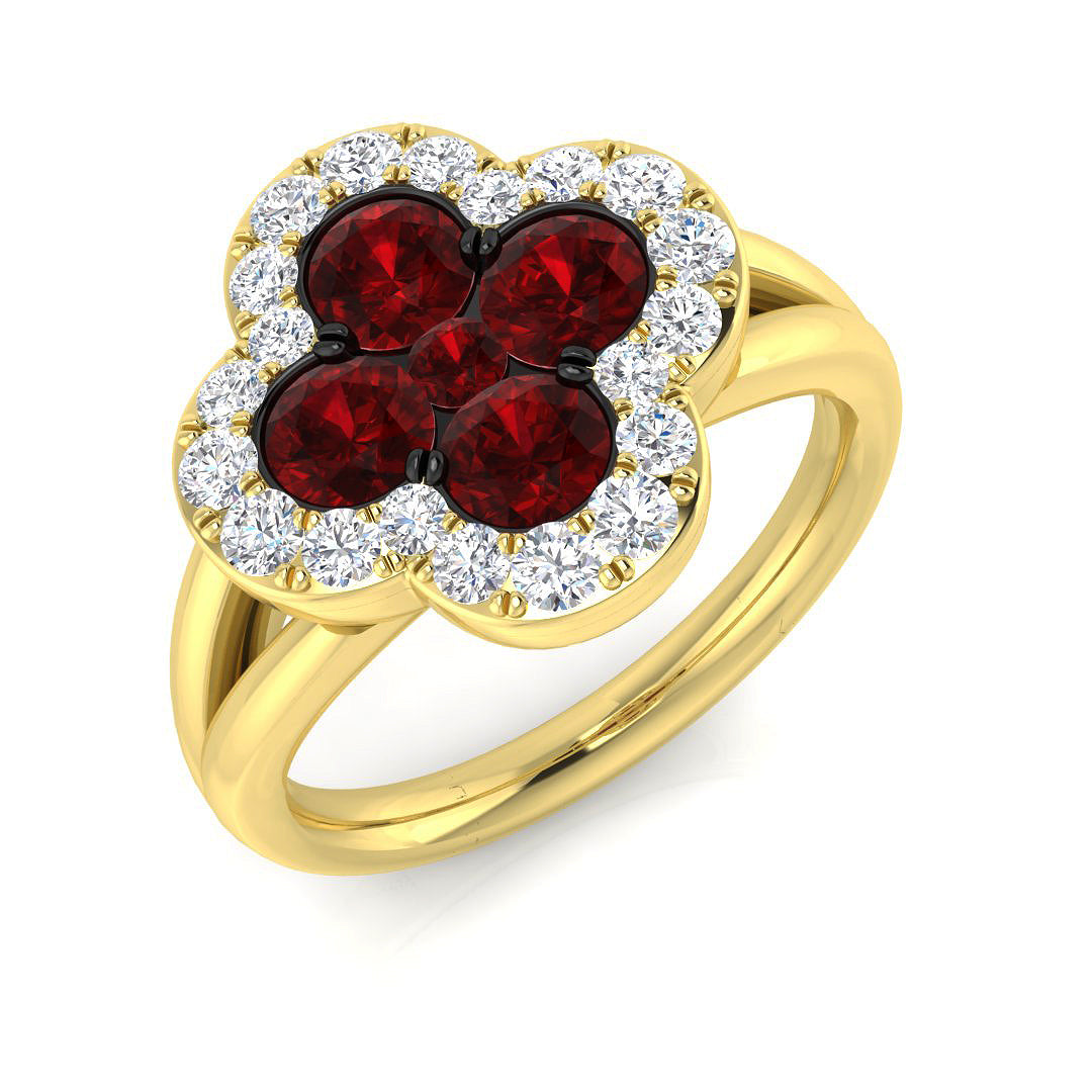 18ct Yellow Gold 1.77ct Ruby Ring