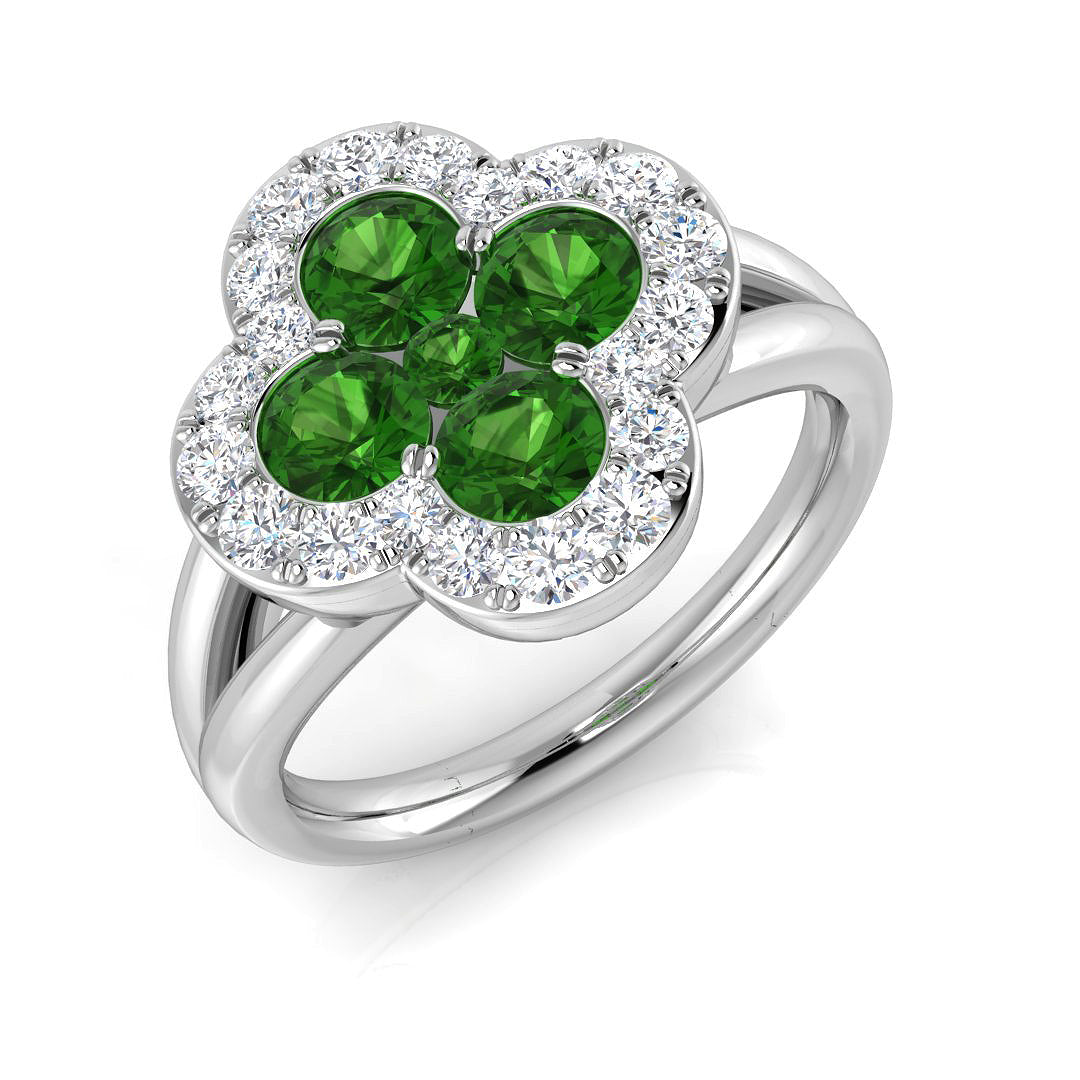 Platinum 1.56ct Tsavorite Ring