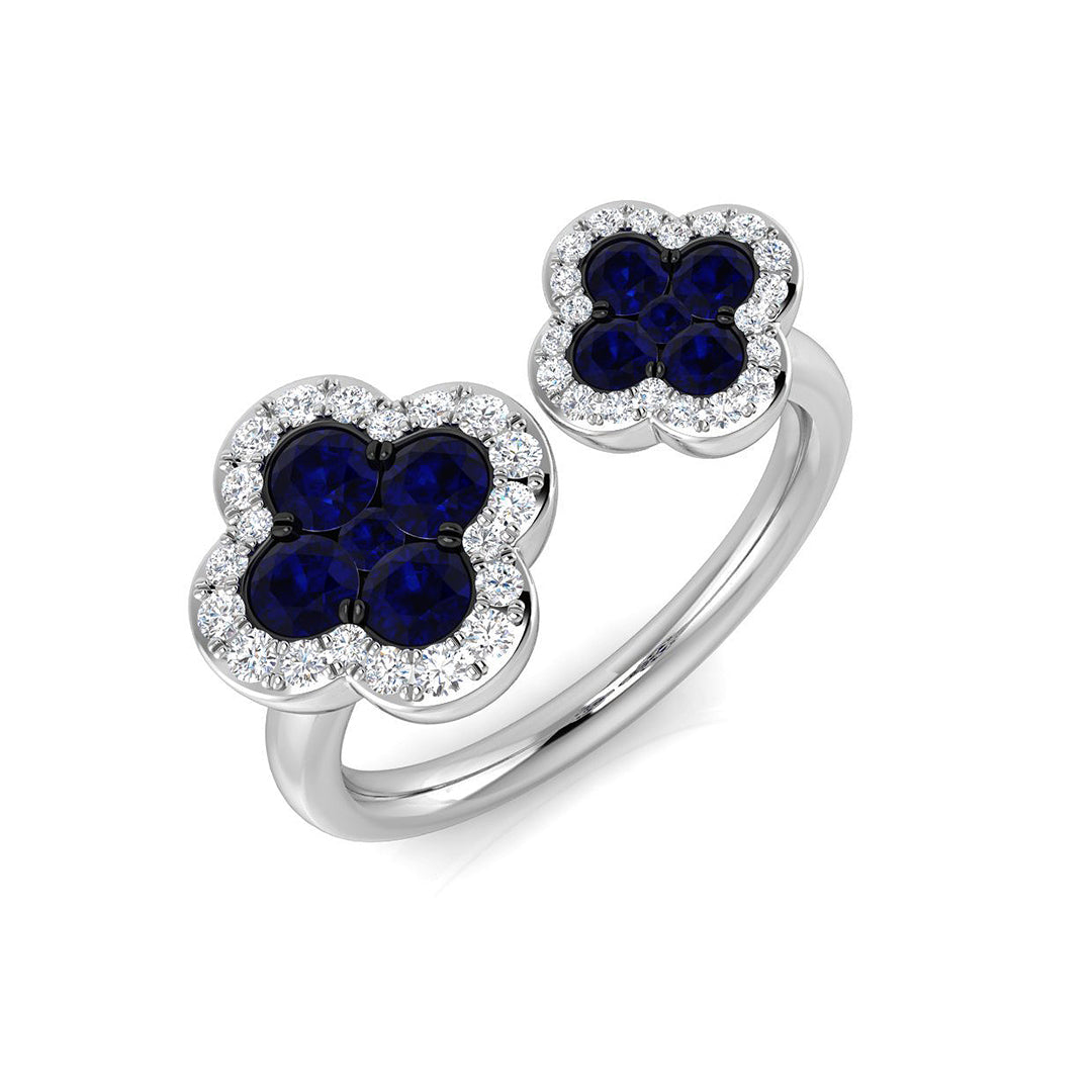 Platinum 1.19ct Blue Sapphire Ring