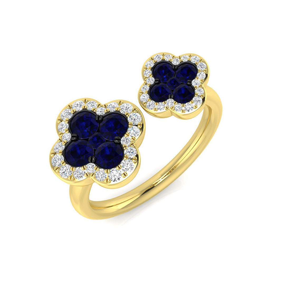 18ct Yellow Gold 1.19ct Blue Sapphire Ring
