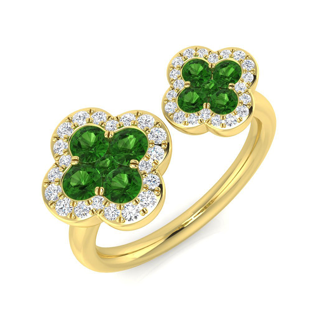 18ct Yellow Gold 0.83ct Tsavorite Ring