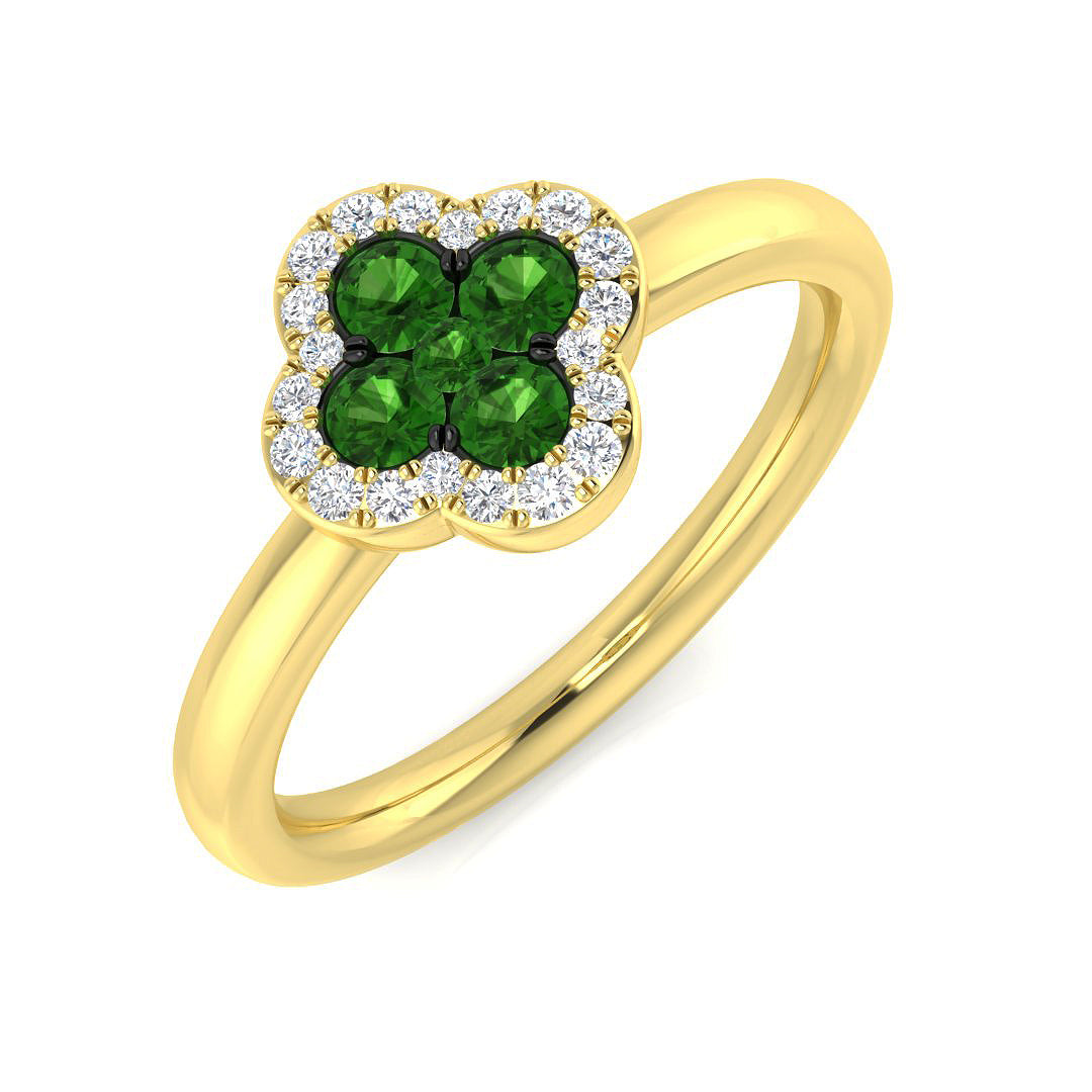 18ct Yellow Gold 0.42ct Tsavorite Ring