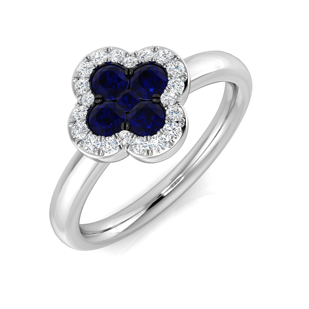 Platinum 0.61ct Blue Sapphire Ring