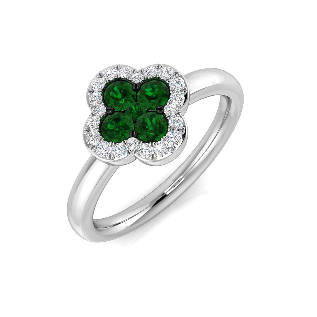 Platinum 0.50ct Emerald Ring
