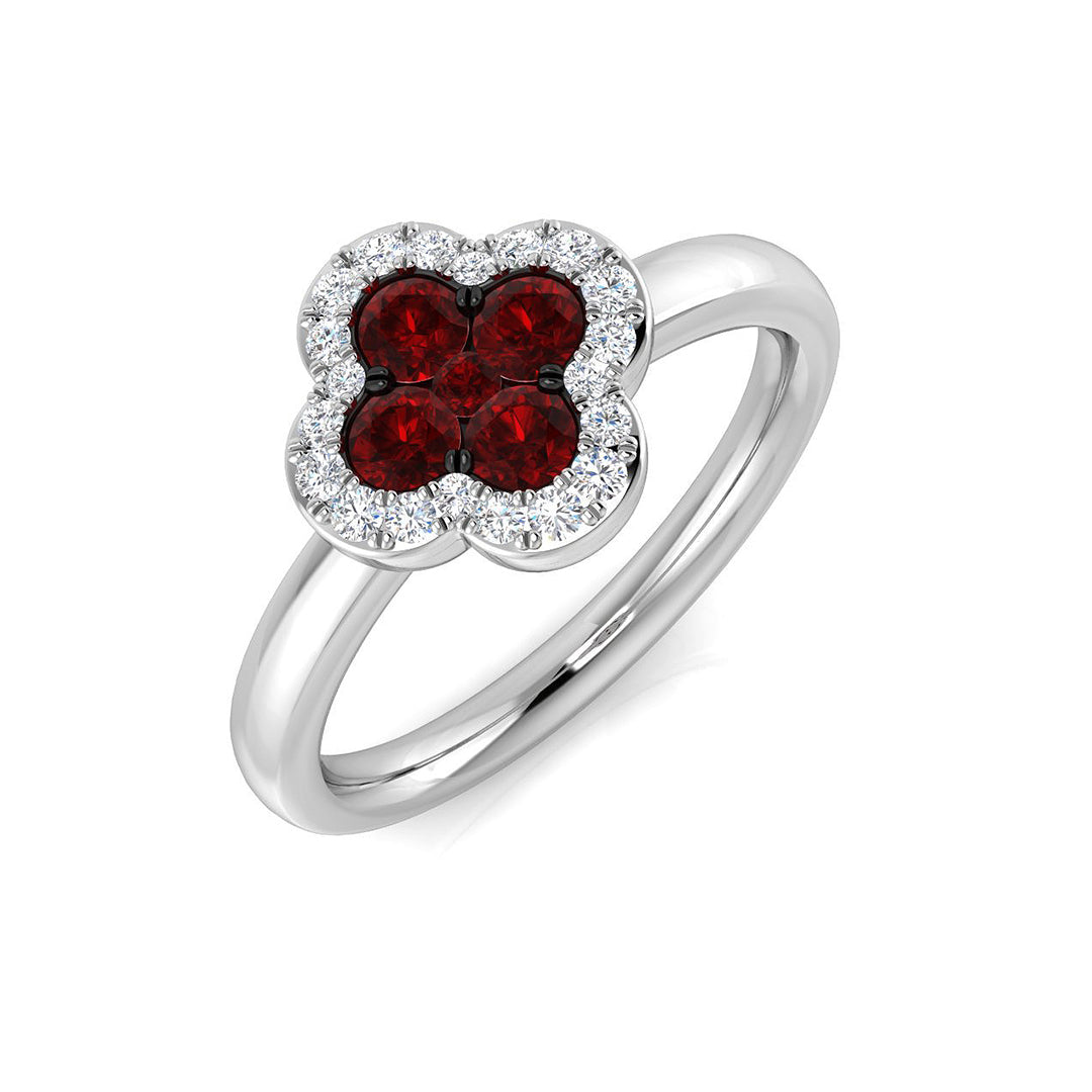 Platinum 0.57ct Ruby Ring