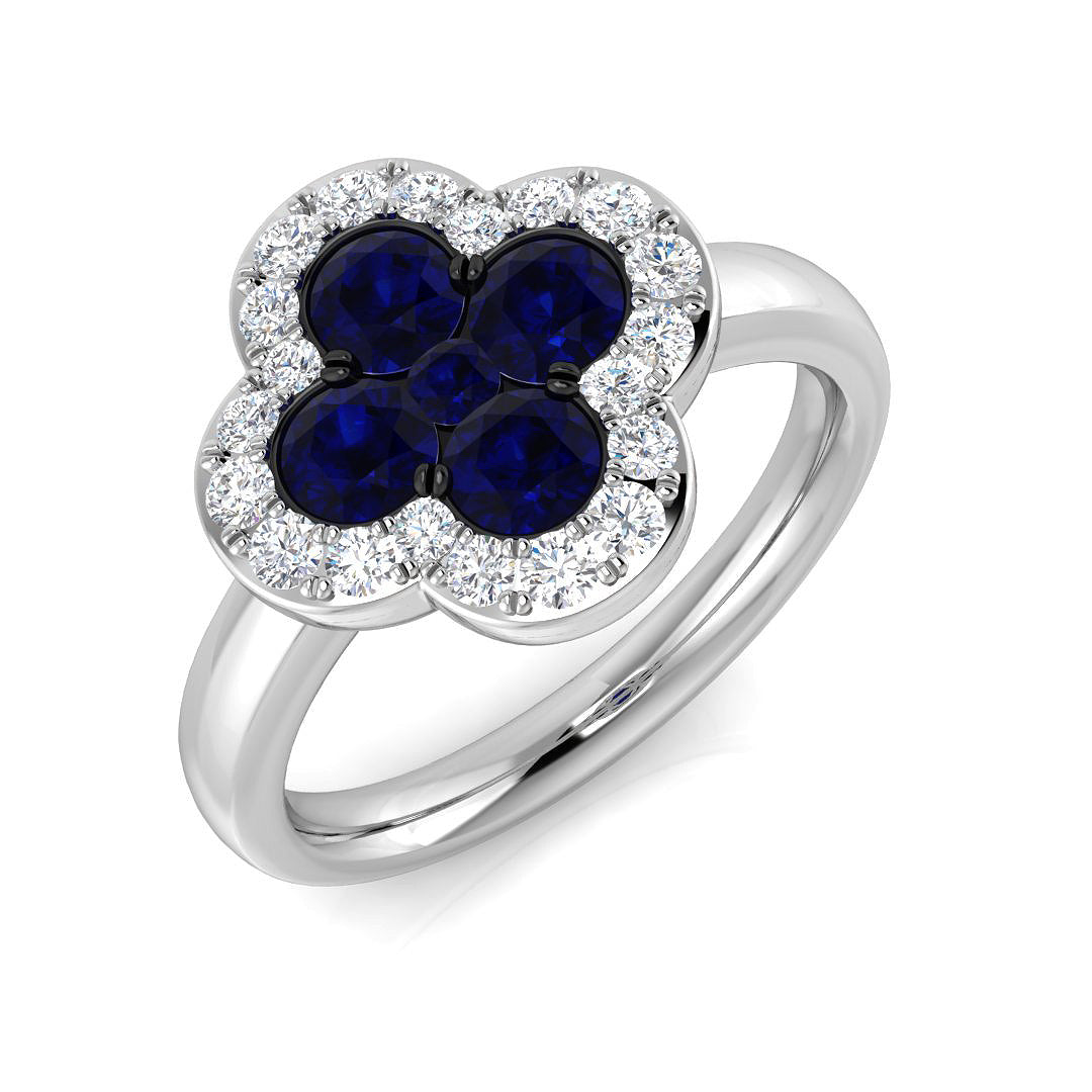 Platinum 1.34ct Blue Sapphire Ring